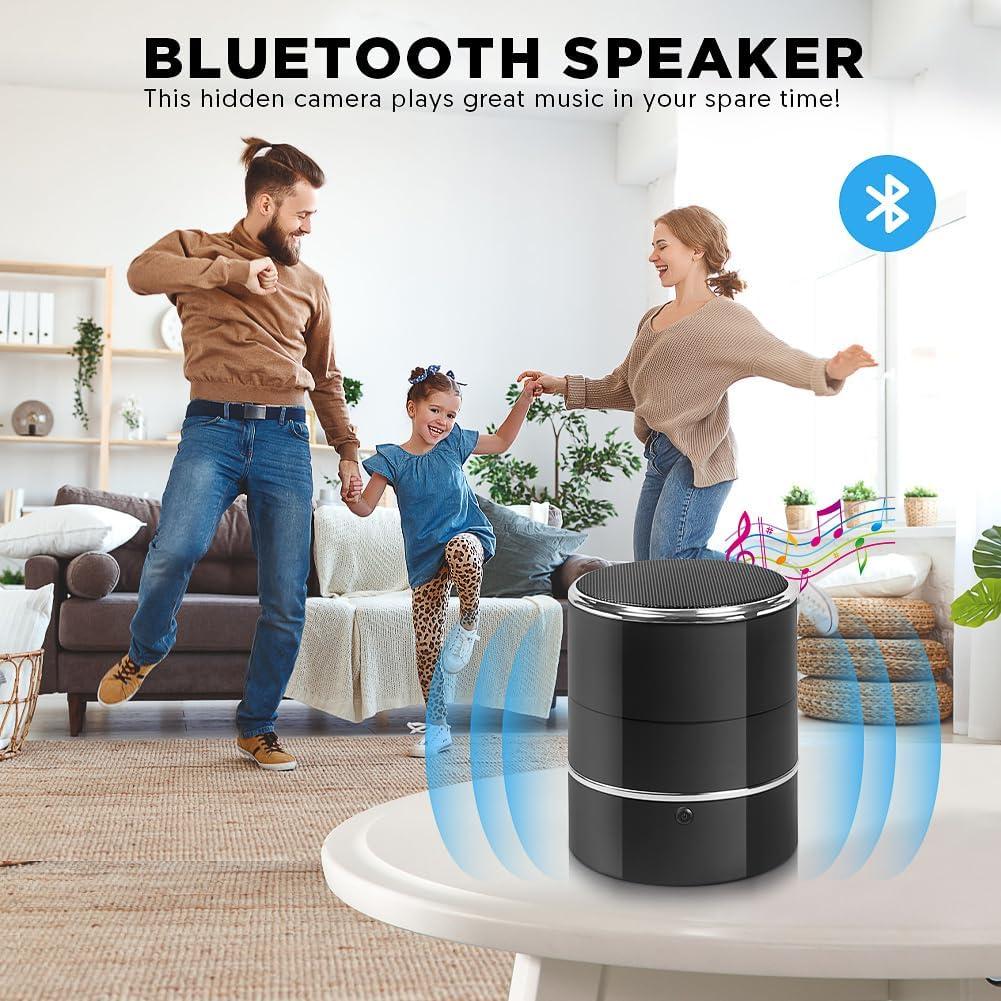 Bluetooth Speaker Camera with 240° Rotatable Lens wifi,1080p,audio,loop_recording,app_control 1080P - Thumbnail 7
