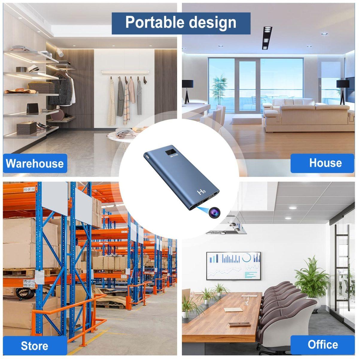 H8 2K HD Charging Power Bank Camera night_vision,2k 2K - Thumbnail 4