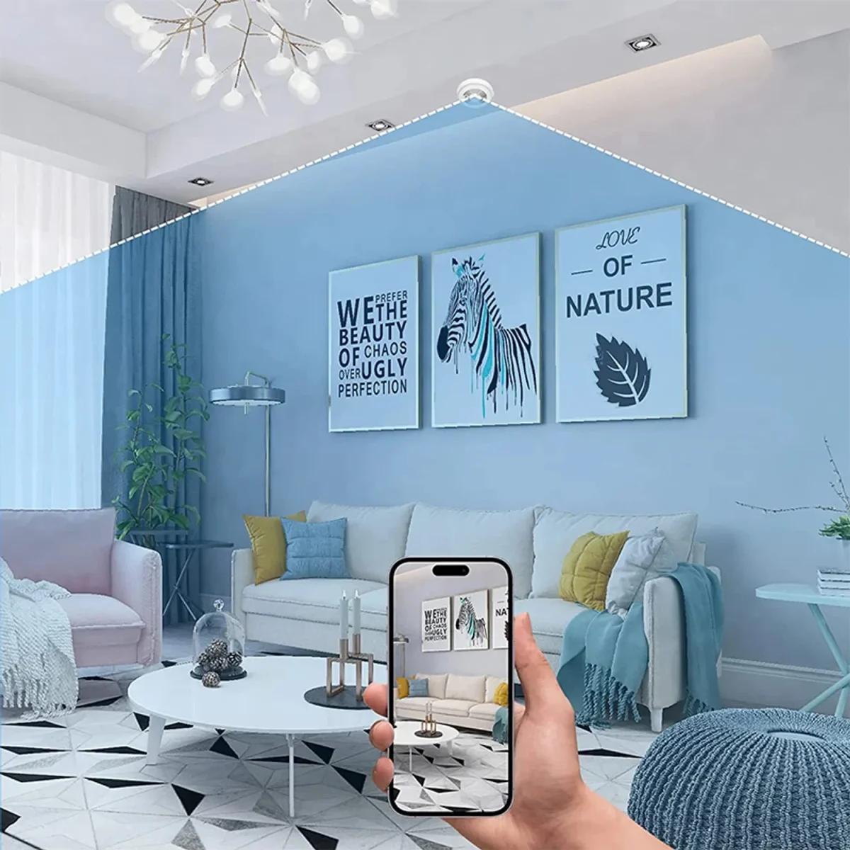 HD Smoke Detector Nanny Camera wifi,night_vision,motion_detection,1080p,app_control 1080P - Thumbnail 3