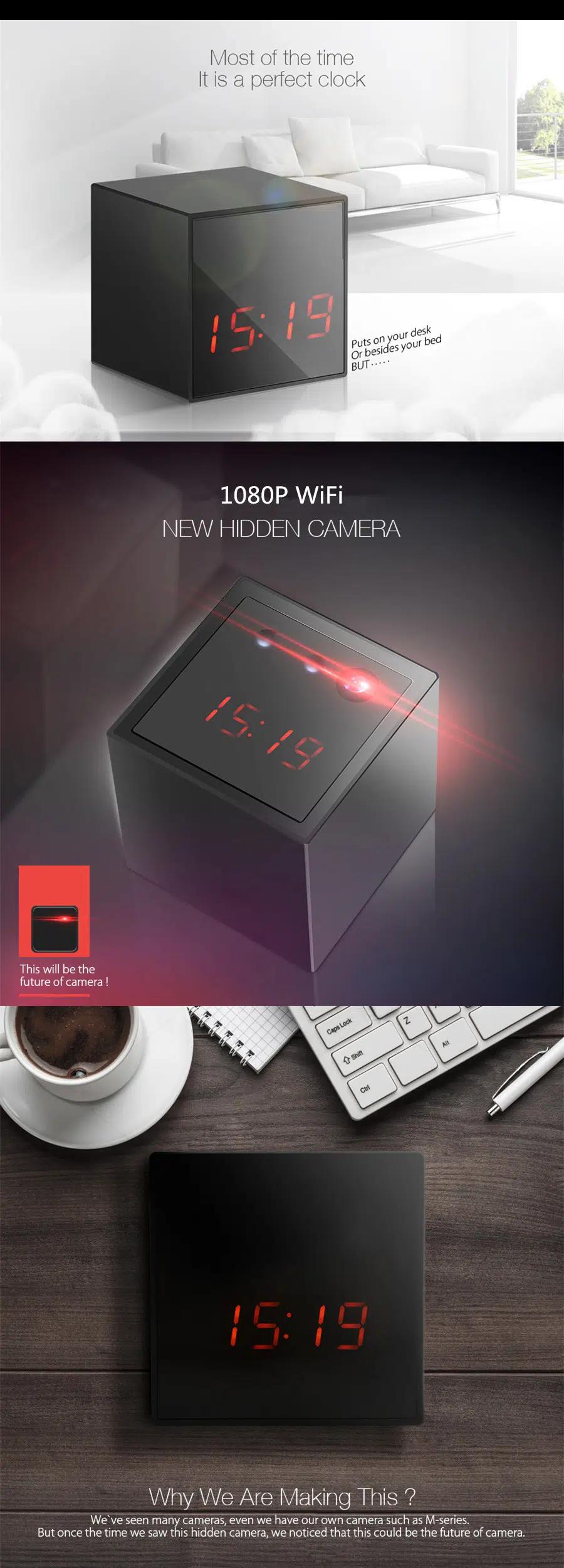 Multifunctional Speaker Clock Camera motion_detection,1080p,audio,app_control 1080P - Thumbnail 2