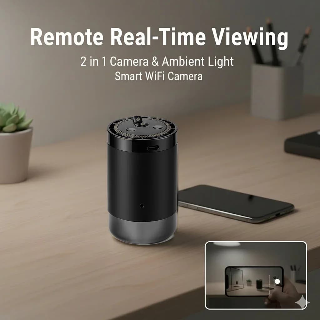 Star-projector–style cylinder — product hero