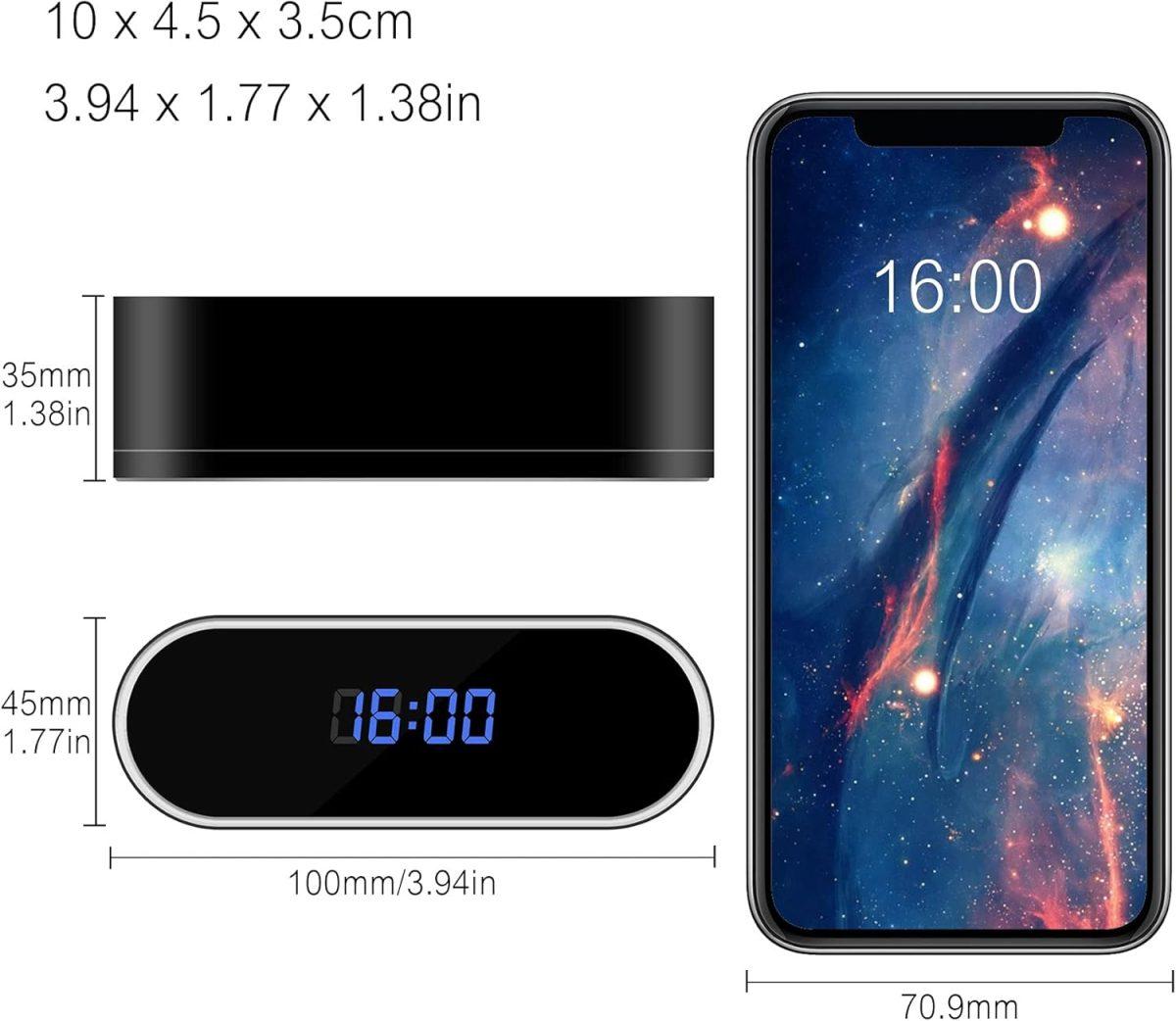 Xc2 1080P HD Hidden Camera Clock wifi,night_vision,motion_detection,1080p,app_control 1080P - Thumbnail 6