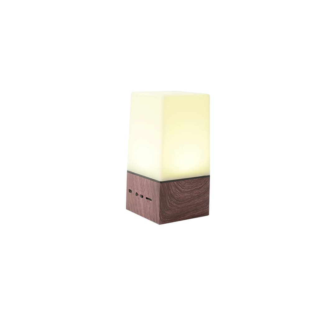Closer angle — wood base + shade