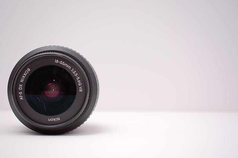 4K camera lens close-up